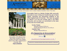 Tablet Screenshot of annunciationbvmparish.org